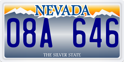 NV license plate 08A646