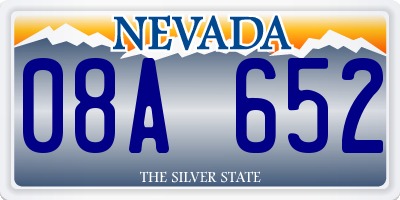 NV license plate 08A652