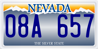 NV license plate 08A657