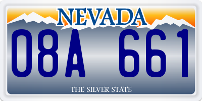 NV license plate 08A661