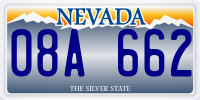 NV license plate 08A662