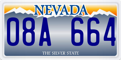 NV license plate 08A664