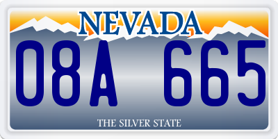 NV license plate 08A665