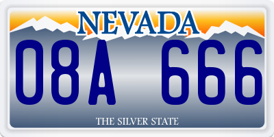 NV license plate 08A666