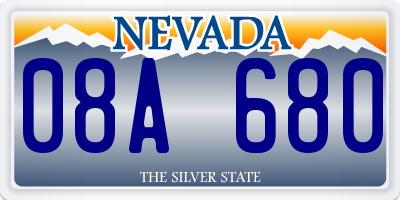 NV license plate 08A680