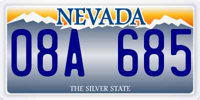 NV license plate 08A685