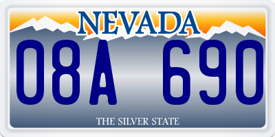 NV license plate 08A690