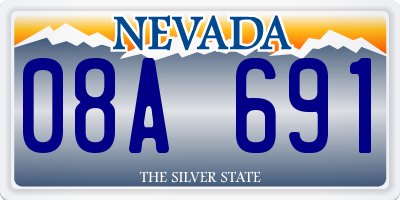 NV license plate 08A691