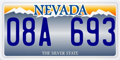 NV license plate 08A693