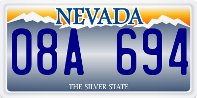 NV license plate 08A694