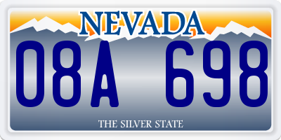 NV license plate 08A698