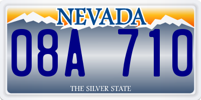 NV license plate 08A710