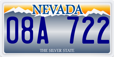 NV license plate 08A722