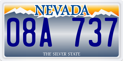 NV license plate 08A737