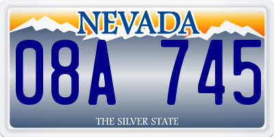 NV license plate 08A745