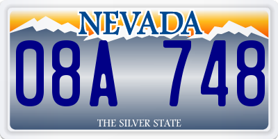 NV license plate 08A748