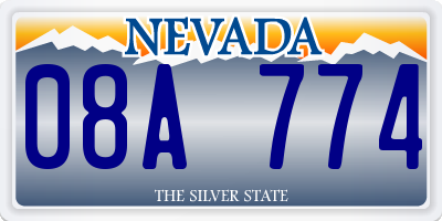 NV license plate 08A774