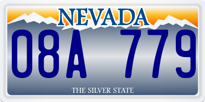 NV license plate 08A779