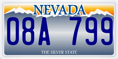 NV license plate 08A799