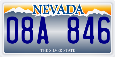 NV license plate 08A846