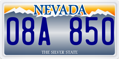 NV license plate 08A850