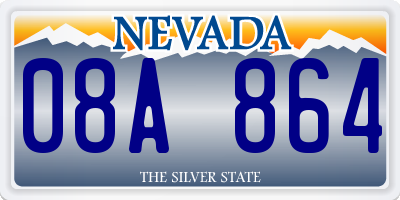 NV license plate 08A864