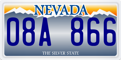 NV license plate 08A866