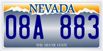 NV license plate 08A883