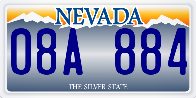 NV license plate 08A884