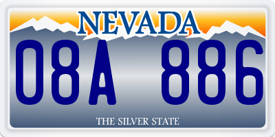 NV license plate 08A886