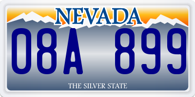 NV license plate 08A899