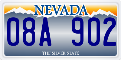 NV license plate 08A902