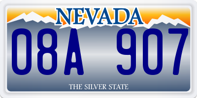 NV license plate 08A907