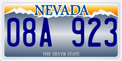 NV license plate 08A923