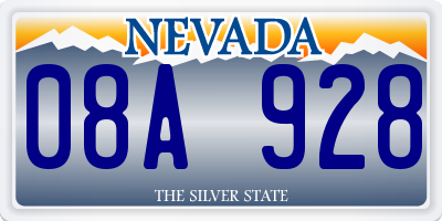 NV license plate 08A928