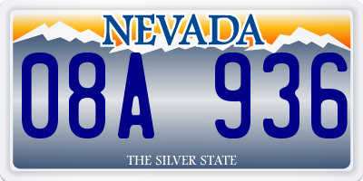 NV license plate 08A936