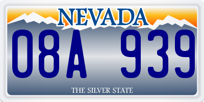 NV license plate 08A939