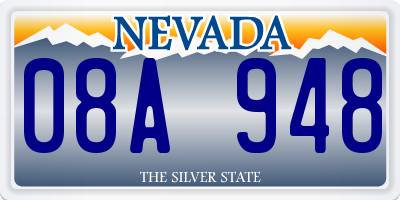 NV license plate 08A948