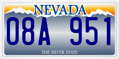 NV license plate 08A951