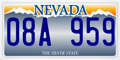 NV license plate 08A959