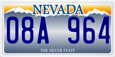 NV license plate 08A964