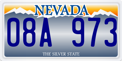 NV license plate 08A973