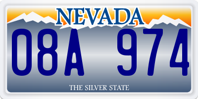 NV license plate 08A974
