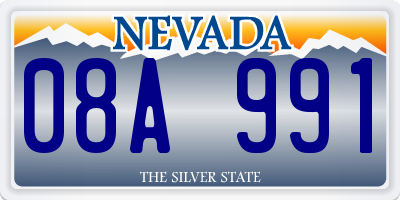 NV license plate 08A991
