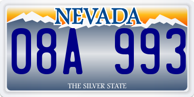 NV license plate 08A993