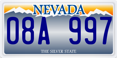 NV license plate 08A997