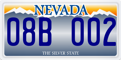 NV license plate 08B002