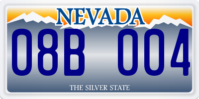 NV license plate 08B004