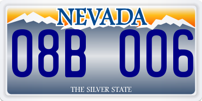 NV license plate 08B006