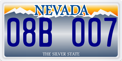 NV license plate 08B007